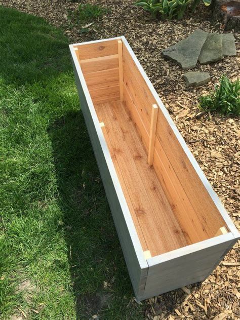 Cedar planter/Planter box/Outdoor storage/Wood planter/Outdoor | Etsy ...