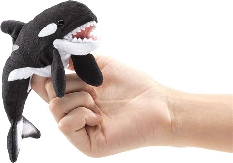 Amazon.com: Folkmanis Mini Orca, Black, White : Toys & Games