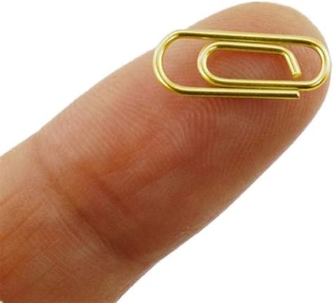 Amazon.com : 50 Count Gold Mini Paper Clips 3/5 Inch Tiny Paperclip ...