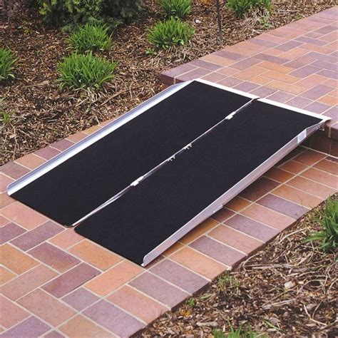 PVI Aluminum Single Fold Threshold Ramp - 800 lbs. Capacity | Wheelchair ramp design, Wheelchair ...