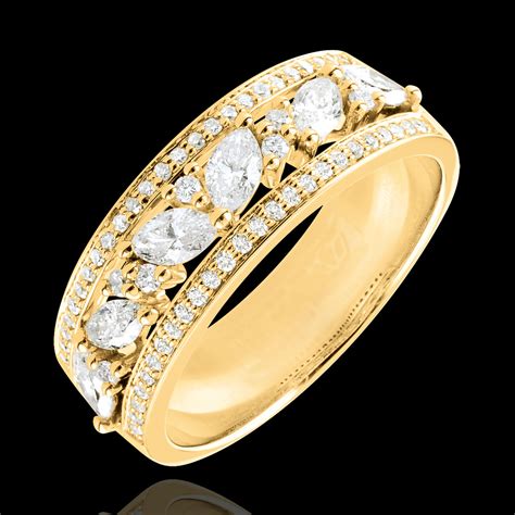 Bague Destinée - Byzantine - or jaune 18 carats et diamants : bijoux Edenly