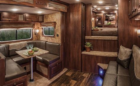 Lakota Horse Trailer interior...love the wrap around dining area...like ...