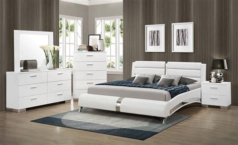 Felicity Modern Chrome White Bedroom Set | KFROOMS | Free Delivery