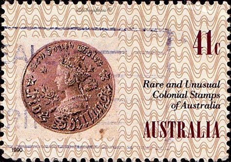 Australia. Stamps on stamps. Penny black 150th Anniversary. New South Wales. Scott 1180a A110 ...