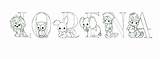 Coloring Page First Name Lorena  Printable coloring Pages sketch template