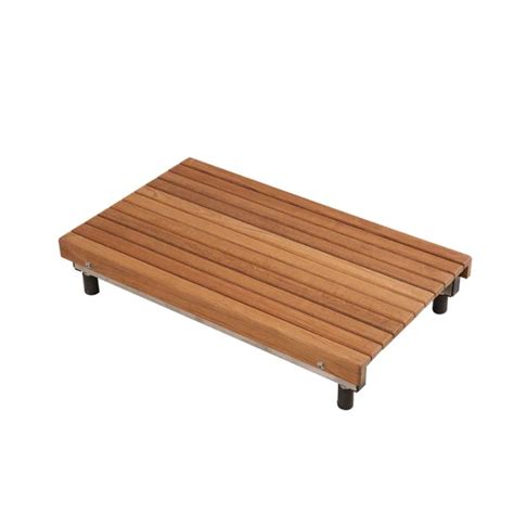 Classic Teak Bathtub Seat - ADA Compliant & Removable – Sunflare Saunas & Spas