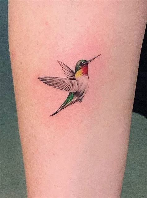 Colorful Hummingbird Temporary Tattoo Small Tattoo Mother's Day Gift ...