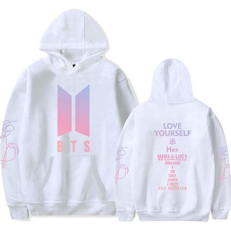 BTS Album Oversized Hoodies Sweatshirts Kpop BTS Love Yourself Bangtan Boys Women Hoodie ...