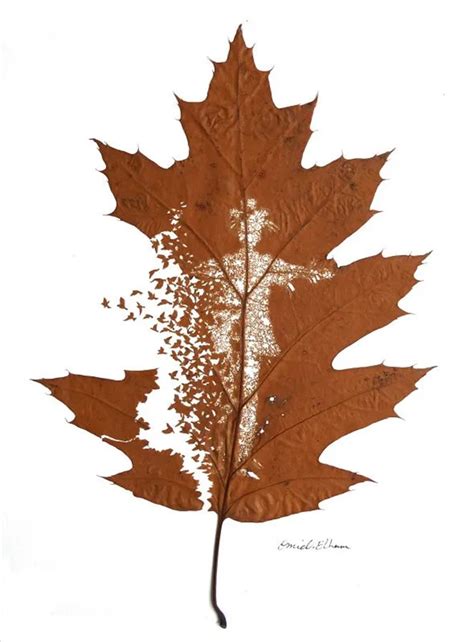 Artist Omid Asadi Creates Beautiful Leaf Art With Dried Leaves