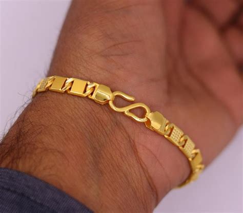 Genuine 22kt Yellow Gold Handmade Solid Gold Bar Royal Nawabi Chain or ...