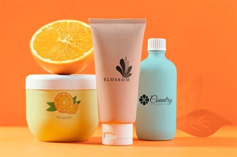 Arrangement Cosmétique De Jus D'orange Naturel | PSD Gratuite