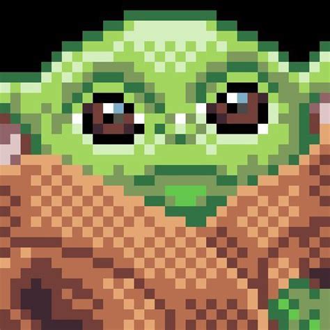 Baby Yoda | Pixel art characters, Cool pixel art, Easy pixel art