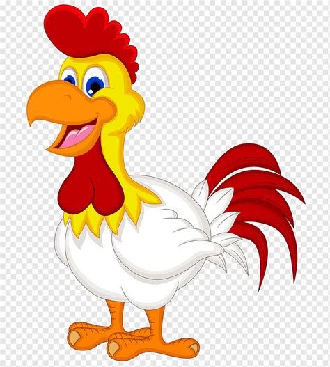 Chicken Cartoon, cock, animals, galliformes, vertebrate png | PNGWing