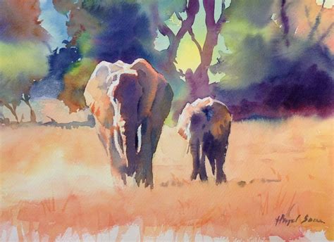 Colours of Africa II 11 x 15 inches watercolour | Nature art painting, Watercolor elephant ...