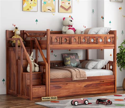 Buy Blossom Bunk Bed (Honey Finish) Online in India at Best Price ...