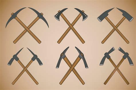 Cross Pick Axe Clipart Bundle, Pick Axe Vector Bundle, Axe Clipart ...