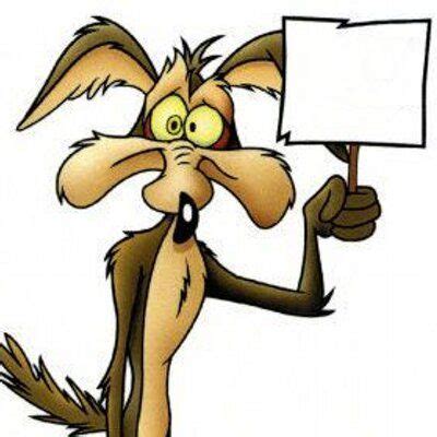 Wile E. Coyote with sign Blank Template - Imgflip