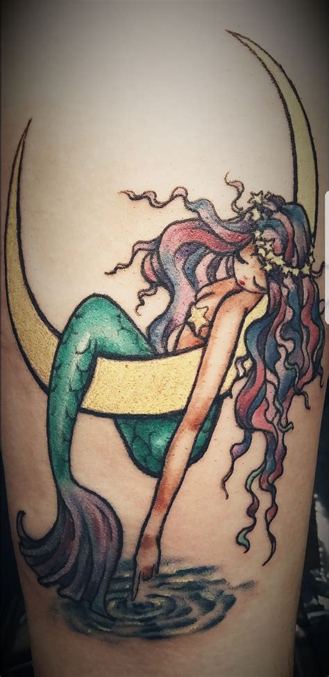 My Moon Mermaid Tattoo done by Art Bone @theelectricchair | Mermaid ...