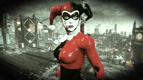 Batman Arkham Knight - Classic Harley Quinn Skin Gameplay (Harley Quinn DLC) - YouTube