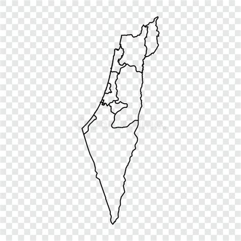 Israel outline map stock illustration. Illustration of graphics - 4360480