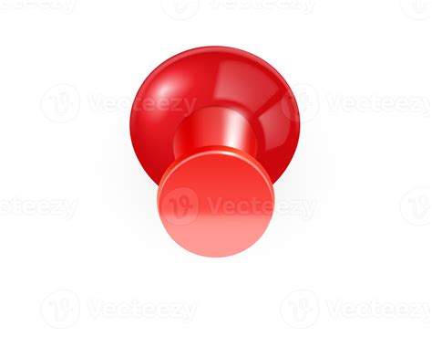 Glossy red push pin 11421281 PNG