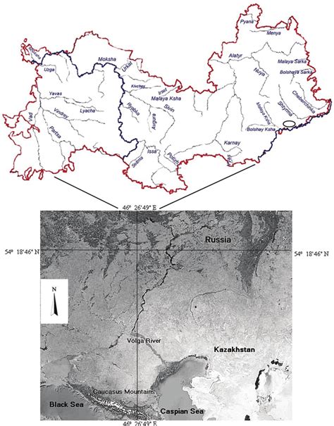 Map of the Republic of Mordovia -oval -where animals were trapped ...