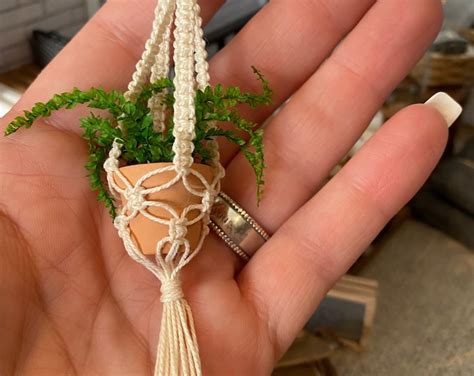 Macrame Square Knot Plant Hanger plant Not Included - Etsy