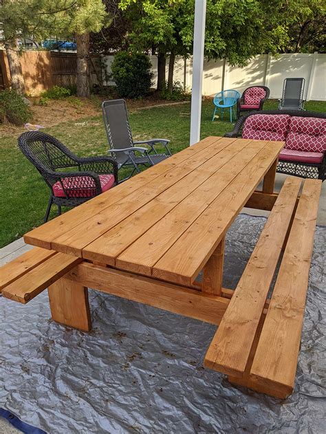 15 DIY Picnic Table Plans For Backyard