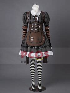 Alice: Madness Returns Alice Steamdress Cosplay Costume & Necklace Gift ...