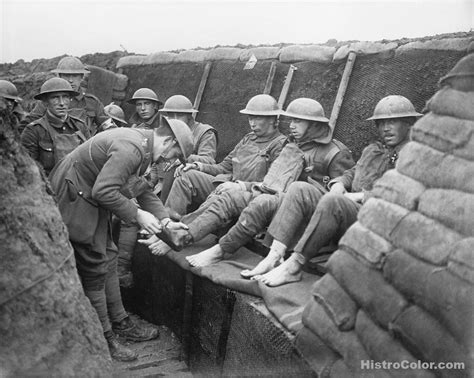 Trench Foot Inspection WW1 – Colorized Historical Pictures