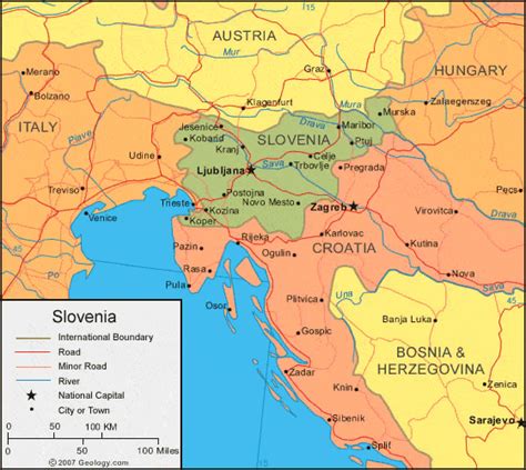 Slovenia And Italy Map - Eileen Margarita