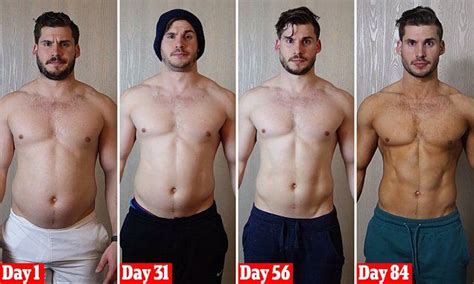 Man shows off 12-week body transformation in amazing time-lapse video ...