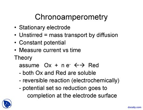 Chronoamperometry - Advanced Analytical Chemistry - Lecture Slides ...