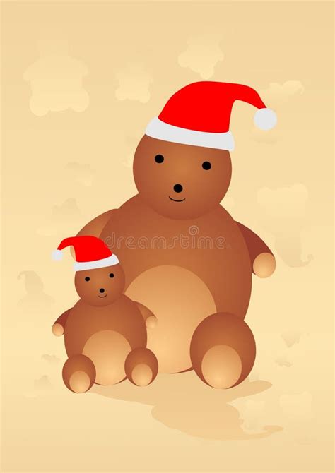 Christmas Teddy Bear Family Stock Vector - Illustration of vector, december: 59568350
