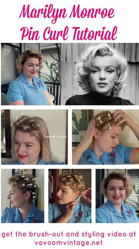 technique coiffure marilyn | Hair curling tutorial, Pin curl hair ...