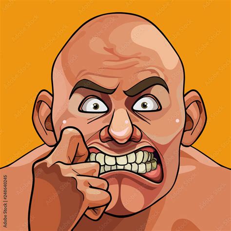 Funny Bald Man Cartoon Clipart