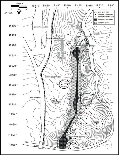 Map of Eelbeck's industrial features, including the dam, headgate,... | Download Scientific Diagram