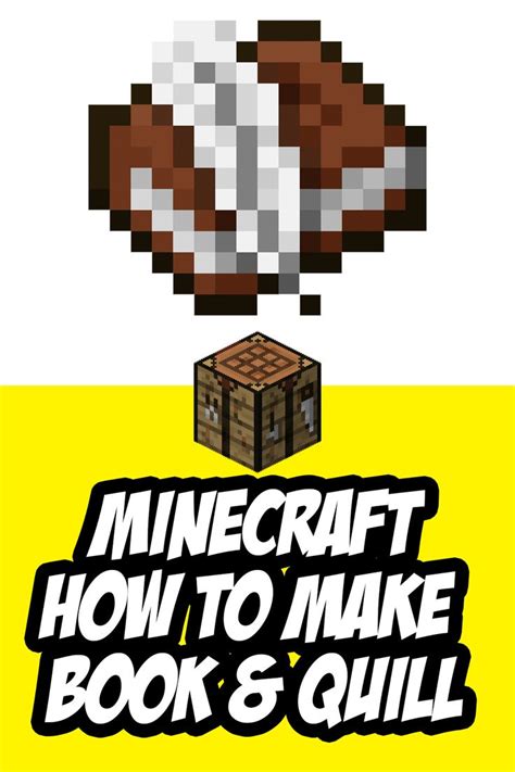 How to make a Book and Quill in Minecraft | Book making, Minecraft ...