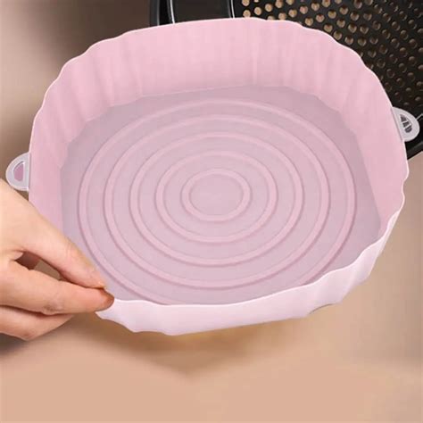 1PC-Air-Fryer-Pan-Silicone-Basket-Airfryer-Oven-Baking-Silicone-Tray ...