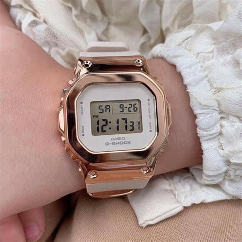 (OFFICIAL WARRANTY) Casio G-Shock GM-S5600PG-4 S Series Pink Gold-Tone ...