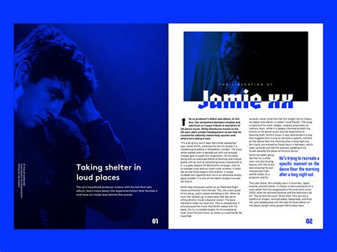 Magazine Spread - Jamie xx Interview by Jari Zwarts on Dribbble