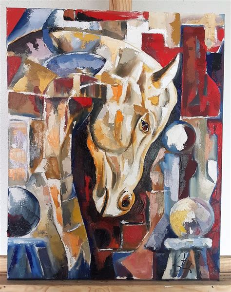 Chess Oil Painting Horse Painting Chess Horse Art Piece | Etsy ...