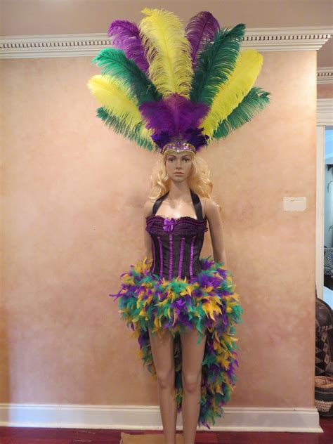 Mardi Gras Caribbean Carnival Costume Samba Showgirl Dress & | Etsy