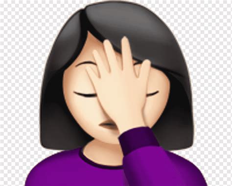 Woman themed animated illustration, Facepalm Emoji iPhone Emoticon ...