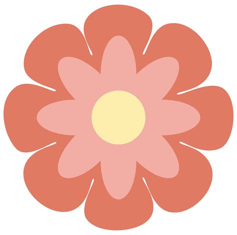 Groovy retro flower 13666395 PNG