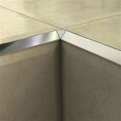 10MM SILVER TRIANGULAR TILE TRIM