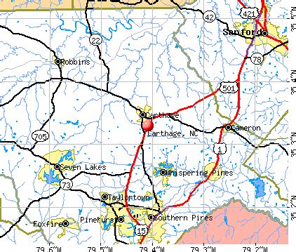 Carthage, North Carolina (NC 28327, 28374) profile: population, maps, real estate, averages ...