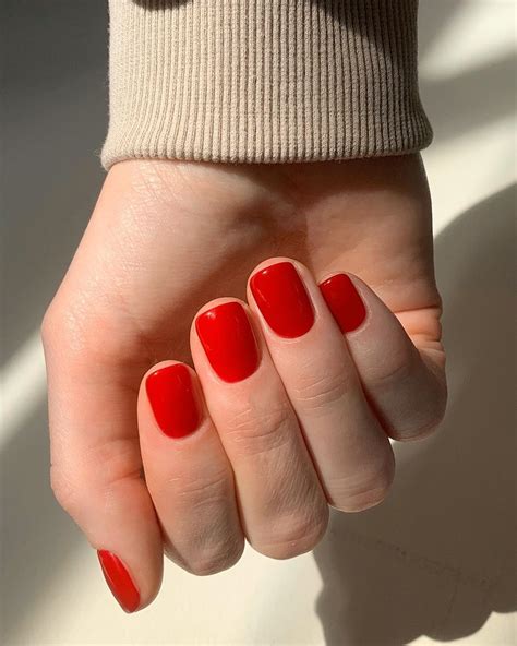 Classy Red Nail Designs For Short Nails