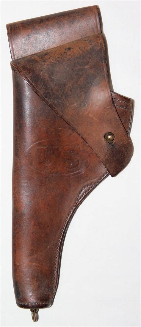 B145. WWI 1918 DATED M1917 LEATHER REVOLVER HOLSTER - B & B Militaria