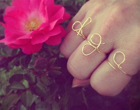 Initial Ring Handmade Personalized Bridesmaid Initial Ring | Etsy